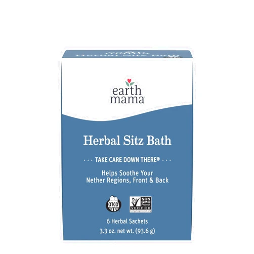 Earth Mama Herbal Sitz Bath | Pregnancy & Postpartum Essentials, Soothing Sitz Bath for Hemorrhoids with Witch Hazel, & Calendula, 6-Count