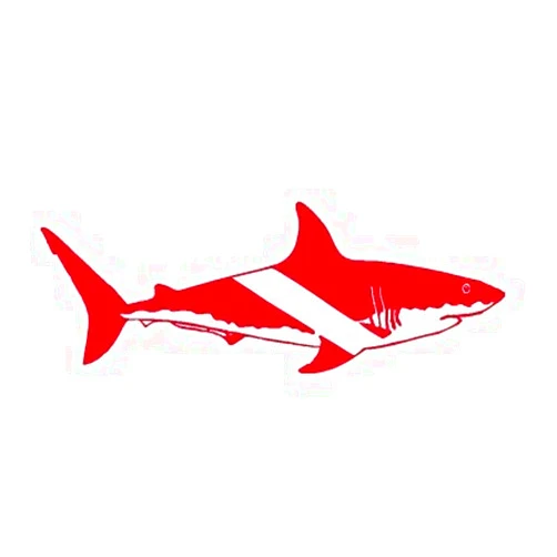 BJ JB Shark as a Dive Flag Scuba Diver Sticker/Decal