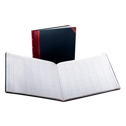 Boorum & Pease 25 Series Columnar Book, 24 Column, 150 Page, Black/Red (25-150-24)