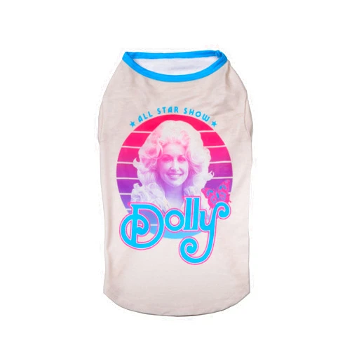 Doggy Parton All Star Show Vintage Style Shirt for Pets - XS, White (22120721)