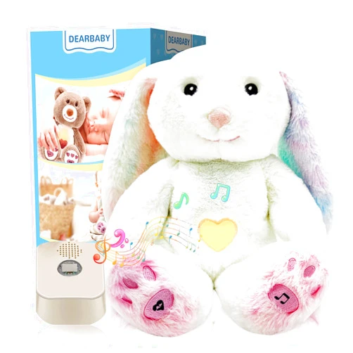 DEARBABY Baby Sleep Soother,Baby Toys Baby Noise Sound Machine,Noise Machine for Baby Soother Cry Baby Shower Gifts Auto Off Timer,Soothe Rabbit Help Kids Go to Sleep Faster