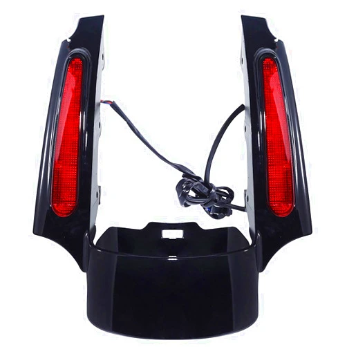 XFMT Motorcycle Rear Fender Extension Fascia Kit W/Red Lens LED Light Turn Signal For Harley Touring CVO Road King Street Glide Road Glide Electra Glide Ultra Classic 2009-2013
