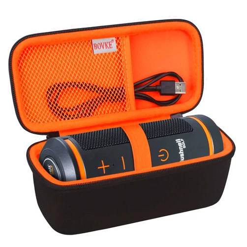 BOVKE Carrying Case for Bushnell Wingman 2 /Bushnell Wingman Golf GPS Bluetooth Speaker, Extra Mesh Pocket for Charging Cords and Accessories, Black