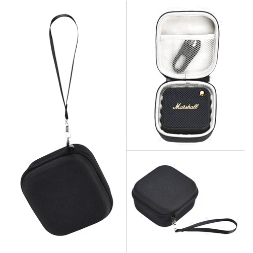 DGSYMLXGS storage box case, suitable for Marshall WILLEN speaker outdoor travel essential portable with hand-rope storage box (Black)