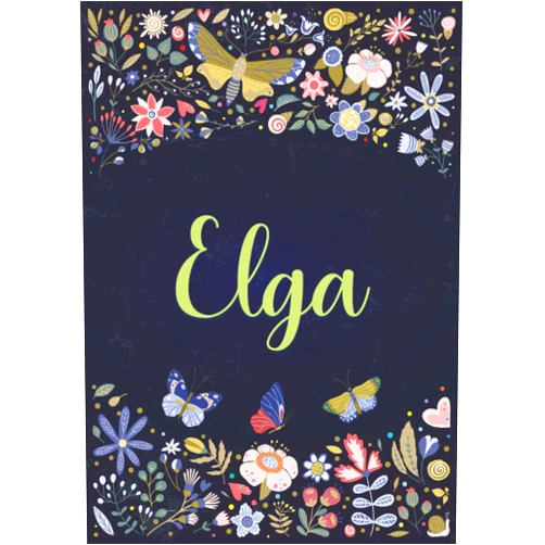 Caterina Betty iT Publishing Elga: Taccuino A5 | Nome personalizzato Elga | Regalo di compleanno per moglie, mamma, sorella, figlia ... | Design: giardino | 120 pagine a righe, piccolo formato A5 (14.8 x 21 cm) (Italian Edition)
