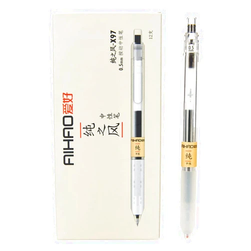 czxwyst X97 Retractable Gel Ink Pens 0.5mm Fine Point (Black Color 12-Pack)