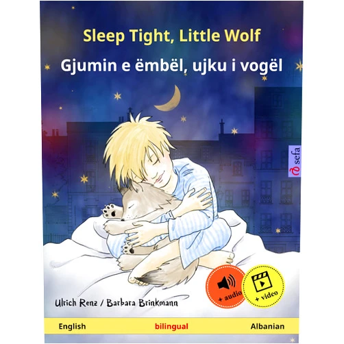 By Ulrich Renz (Author), Barbara Brinkmann (Illustrator), Sefa Agnew (Narrator), Jeta Abazi Gashi (Narrator, Translator), Gemma Martin (Narrator), Pete Savill (Translator), Qëndrim R. Gashi (Translator) & 4 more Format: Kindle Edition Sleep Tight, Little Wolf – Gjumin e ëmbël, ujku i vogël (English – Albanian): Bilingual children's book, age 2 and up, with online audio and video (Sefa Picture Books in two languages)