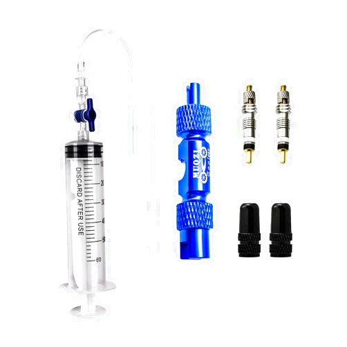 MUQZI Tubeless Bike Tire Tool, Repair Kits and Sealant Injector Syringe kit with Valve Core Valve Removal Tool Set, Multiple Options