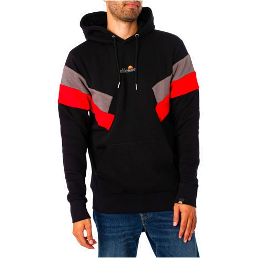 ellesse Men's Sallas Pullover Hoodie, Black, L