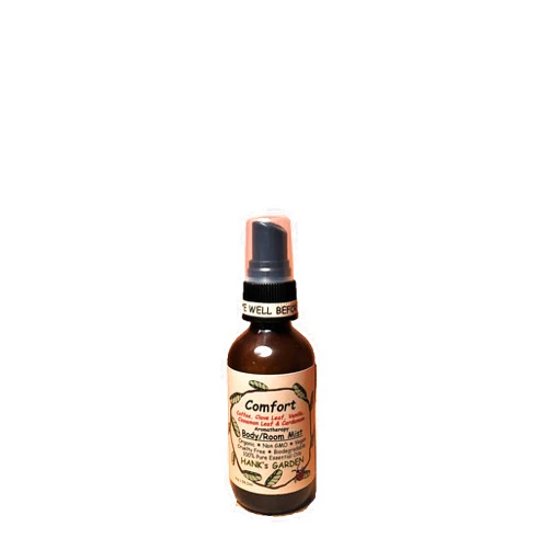 Hank's Garden COMFORT Aromatherapy Body Room Mist Spray - Coffee, Clove Leaf, Vanilla, Cinnamon Leaf & Cardamom - Organic, Biodegradable, Vegan,100% Pure Essential Oils, Non GMO (2 oz / 59.2 ml)
