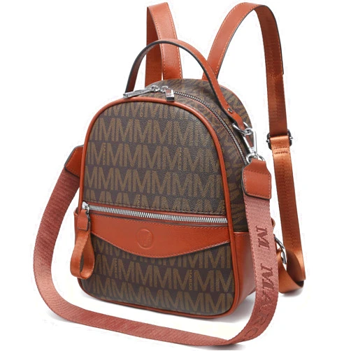 Vansarto Mini Backpack Purse for Women Multi Pocket Small Backpacks Ladies Convertible Shoulder Handbags Designer Travel Backpack with Wide Strap, Coffee/Brown