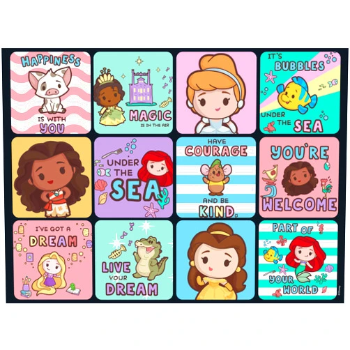 Ceaco - Disney - Princess Collage - Glitter Puzzle - 100 Piece Jigsaw Puzzle