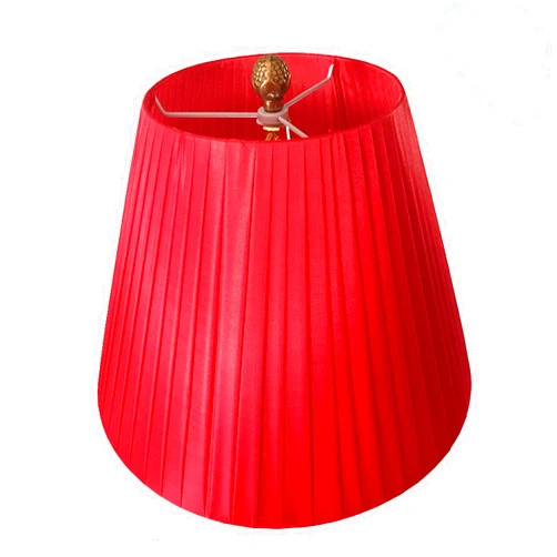 Dfdijfuidvfvildiskdc Oak Lighting, Pleated Fabric Lampshade, Red, Suitable for Table Lamps with Small Holes on The Top,40CM (30CM) ()