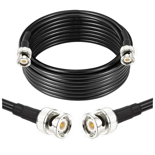 Superbat BNC Male to BNC Male Coax Cable 25ft 50 Ohm BNC Connectors RG58 Cable for HD SDI Radio Antenna Tuner Scanner Oscilloscope Generator etc.
