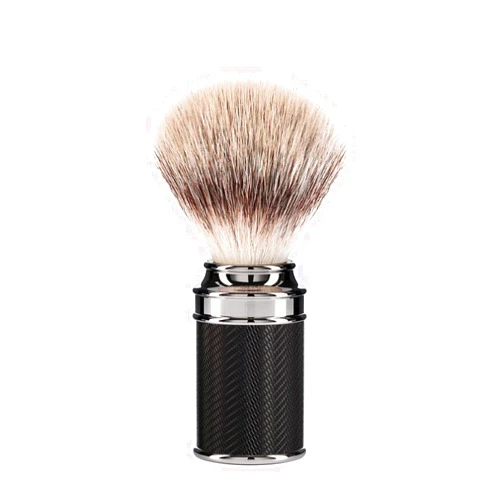 MÜHLE Traditional Black/Chrome Silvertip Fiber Shaving Brush | Luxury Shave Accessory for Men