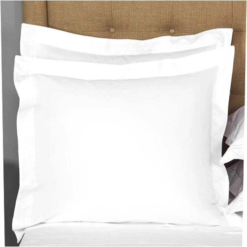 Crown Collection European Square Pillow Shams Set of 2 White 600 Thread Count 100% Natural Cotton Pack of Two Euro 26 x 26 Pillow Shams Cushion Cover, Cases Super Soft Decorative White, European 26''x26''