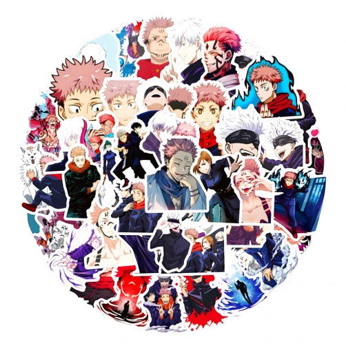 JMYUJX 55PCS Japan Anime Stickers for Teens,Cartoon Kids Anime Stickers for Water Bottle Guitar Laptop,Waterproof Vinyl Gifts for Women Girl Adult Teens