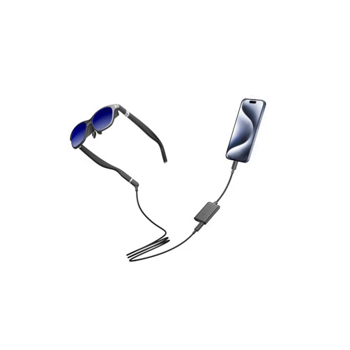 VITURE One Lite for iPhone 15 Pack: XR Glasses & USB- C XR Charging Adapter: Seamless Support on Spatial Video, VR Features on iPhone 15, Charge and Play.