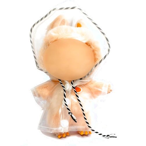 ZIIOY Doll Outfit 17cm (6.69in) or 15cm (5.91in) Dolls(NO Doll) for Labubu Clothes Outfit with Accessories Suit White Rain Man Stylish Dress Up Set for Labubu