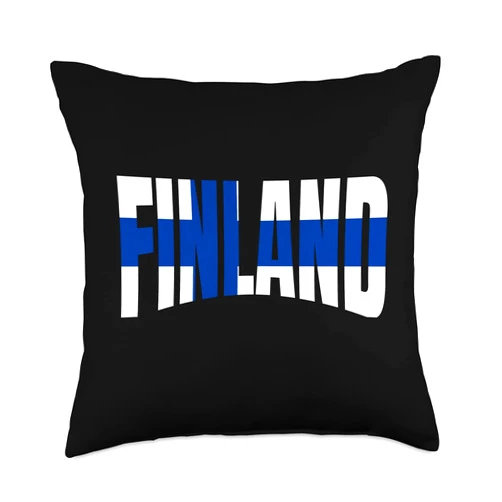 Finland Fanshop Cool Country Flag Blue/White Finland Fanatics Fan Throw Pillow, 18x18, Multicolor