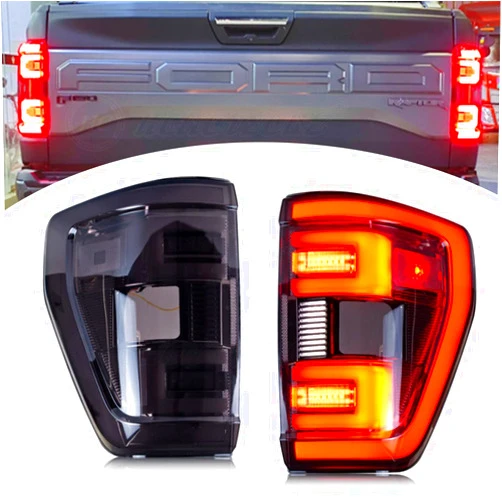 HCMOTIONZ LED Tail Lights for Ford F150 F-150 2021 2022 2023 XLT With Blind Spot Detector Pickup Replacement Rear Lamps Assembly Accessary （Fit for XLT Model Only）…