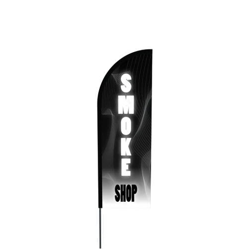 The Curbie Smoke Shop Feather Flag Flex Banner Carbon Composite Pole Kit, 14' (OF-CWLC-LK4W)