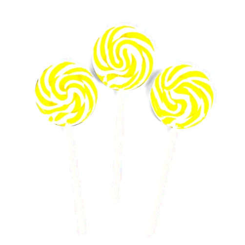 Fun Express Yellow Swirl Lollipop Sucker, Bulk Set of 48 Individually Wrapped Pops for Candy Buffets, Graduation Parties, Anniversaries & Weddings