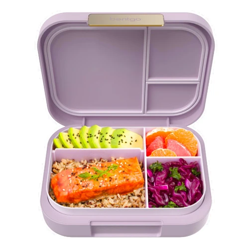Bentgo Modern - Leak-Resistant Bento Lunch Box For Adults, Teens, & Larger Appetites; Reusable BPA-Free Meal Prep Container with 3 or 4 Compartments, Dishwasher/Microwave Safe; 44oz (Orchid)