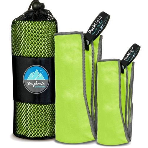 Youphoria Outdoors Traveling Fast Drying Lightweight Camping Towels - 3 Pack