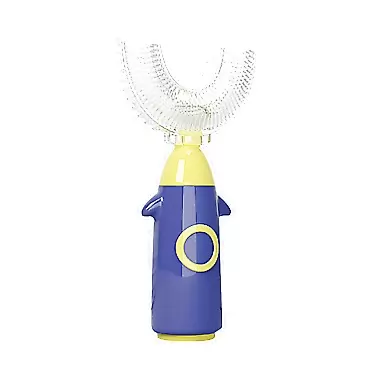BLUGY Baby's Toothbrush Silicone Baby U-Shaped Silicone Toothbrush Toothbrush Children's Toothbrush Blue 2
