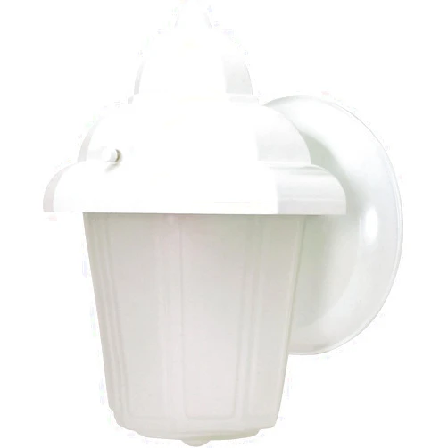 Nuvo 60/639 One Light Outdoor Wall Mount, Small Hood Lantern, White