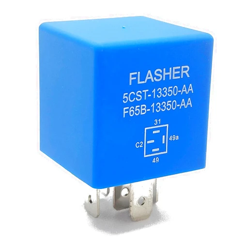 GROBARPART 5 pin 12 Volt Turn Signal Flasher Relay for Lights Compatible with Ford 1995-2014 F350 F150 F250 F350 Super Duty Escape Excursion Expedition 5C3T-13350-AA F65B-13350-AA Hazard Warning Relay