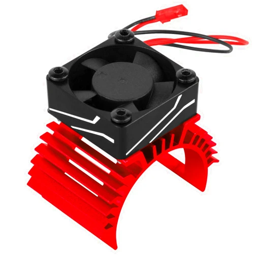 BRCatWPark RC 28000RPM 30MM Brushless Motor Heat Sink w/ 4.8-8.4V Cooling Fan Upgrades Part for 1/8 1/10 RC Car 540 550 F540 3650 3660 Motor,Aluminium Alloy Cooling Fan w/Metal Heatsink,Black