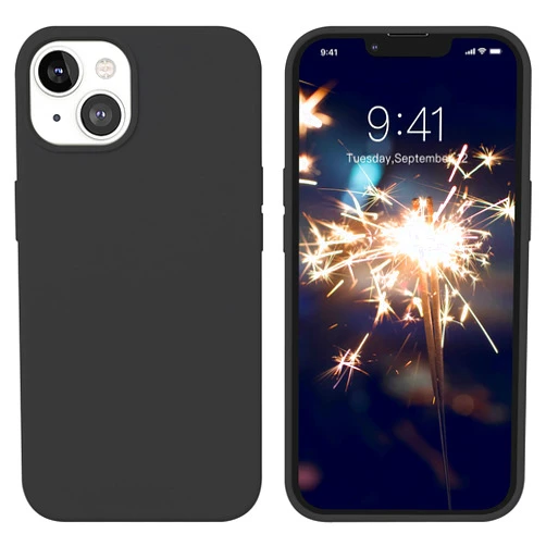 ZVastt iPhone 13 Case iPhone 13 Phone Case Liquid Silicone Soft Gel Rubber Phone Cover Anti-Scratch Microfiber Lining Slim Full Shockproof Protective Phone Cases for iPhone 13, Black