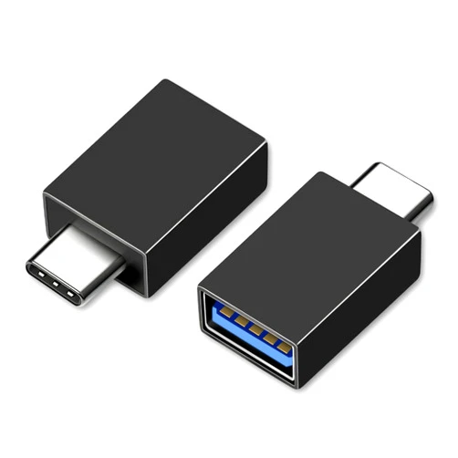 Henrety USB C to USB Adapter USB C Male to USB3.0 Female OTG Adapter Compatible with MacBook Air 2020/MacBook 12 inch/iPad Pro 2020 and More, Black(Pack of 2)