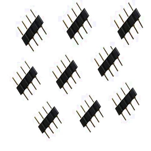 GSYFDZSWZX Fengyan Landscape Lights 20pcs/lot 4pin RGB Needle Connector for RGB Led Strip 4pin RGB Led Connector LED Street Lamp (Color : Black)