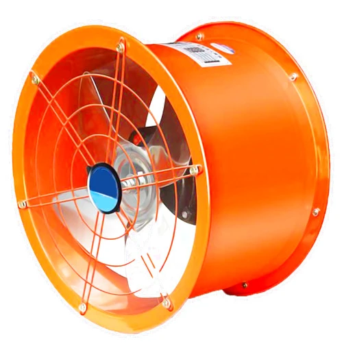 HQHAOTWU Axial Fan Cylinder Pipe Fan Explosion Proof Fan Axial Exhaust Duct Fan Industrial Blower Fan 12'' Wall Mounted Exhaust Fan for Ventilation Medium Speed Circular Duct Fan Ventilation Fan 220V