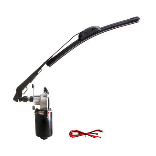 Qarmar Universal 12V Electric UTV Windshield Wiper Motor Kit Fits Polaris Ranger RZR Kawasaki Honda Pioneer Golf Cart, 110 Degree Sweep Wiper Size: Arm: 13.7inch Blade:13.7inch