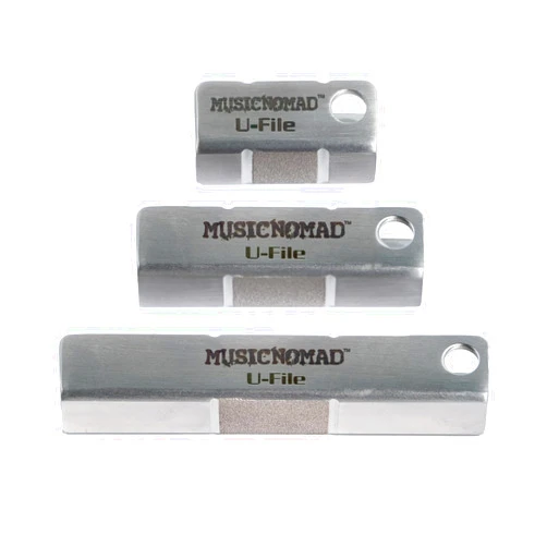 MusicNomad Fret Leveler - Diamond U-File for Leveling Single Guitar Frets - 3 Pack (1.25