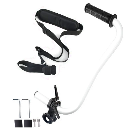Cokacot Upgraded Weedeater Handle, Ergonomic Trimmer Grip, String Trimmers Handle with Shoulder Strap Harness, Lawn Trimmer Grip Weed Eater Handle Extension with Bracket Clamp for Yard Trimming