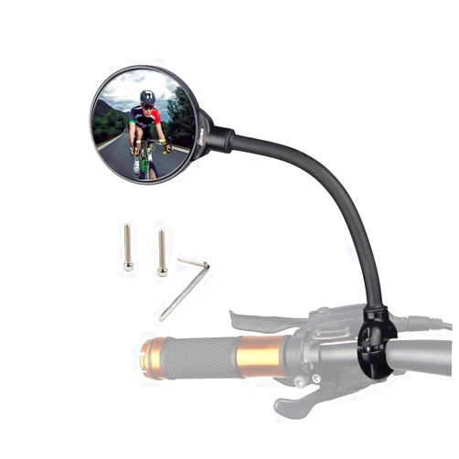 DRCKHROS Bike Mirror Rotatable And Adjustable Wide Angle Rear View Shockproof Convex Mirror Universal For Bike Bicycle
