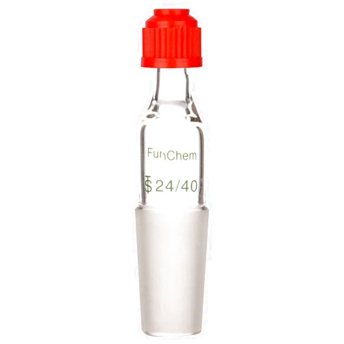 FunChem Glass Thermometer Inlet Adapter for Distillation Apparatus, Thermometer Adapter with 24/40 Inner Joint, 80mm Height, 1 Pack