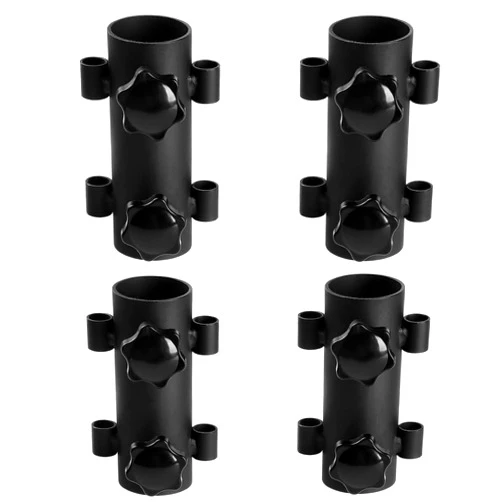 YuPinDiZu 4Pcs Camping Tent Rod Holders,Reinforced Windproof Awning Rod Holder,Portable Tent Fixed Tube Pole Stand for Camping Fishing Hiking