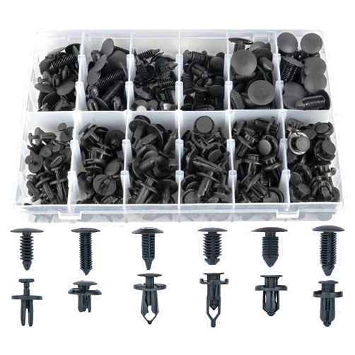 Sunplustrade 240 Pcs Bumper Clips Car Clips Plastic Rivets Fasteners Push Retainer Kit Most Popular Sizes Auto Push Pin Rivets Set for GM Ford Toyota Honda Chrysler