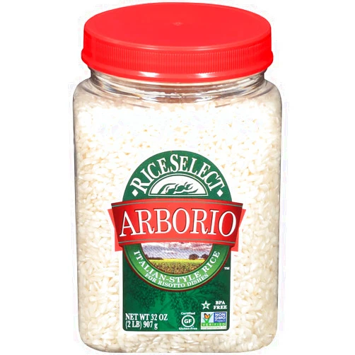 RiceSelect Arborio Rice, Risotto Rice, Gluten-Free, Non-GMO, 32 oz (Pack of 4 Jars)