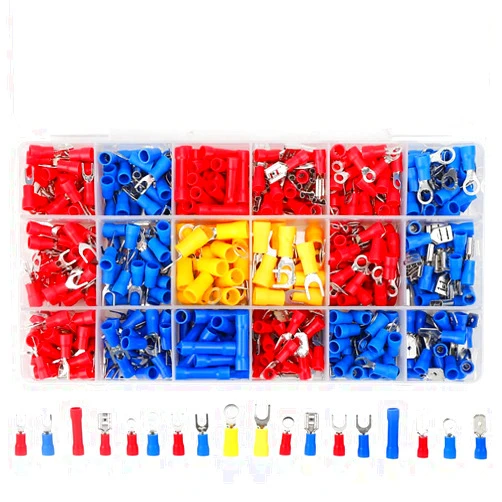 Fafeicy Cold Pressed Terminal, 520PCs Cold Pressed Terminal Insulated Connecting Connector Wired Electrical Accessory for More Durability, MTP