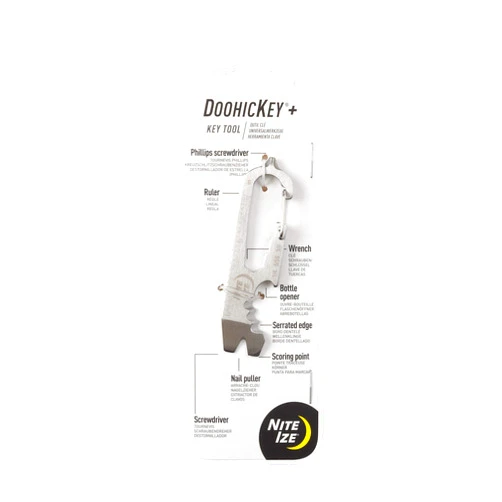 Nite Ize KMTSE-11-R3 DoohicKey Keychain Multi Tool, 1 Count (Pack of 1), Stainless Steel