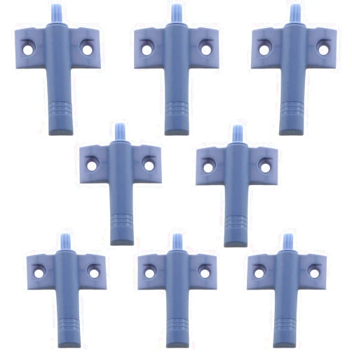 LUORNG Soft Closers for Kitchen Cabinet LUORNG 8PCS Gray Soft Quiet Plastic Kitchen Cabinet Door Stops, Drawer Closer Damper Buffer, Soft Close Adpater