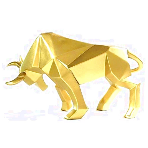 DSWGYP Sculpture Statue Bust Statue Vintage for Bedroom Boys Men Shabby Chic Girls Figurines Ornaments，Abstract Bull Statue Office Decoration Home Art and Craft Ornament Accessories