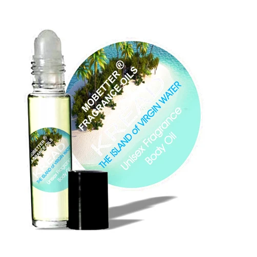 MOBETTER FRAGRANCE OILS Kread Island of Virgin Water Unisex Body Oil 1/3 oz roll on Glass Bottle